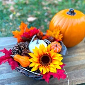 Fall centerpiece basket
